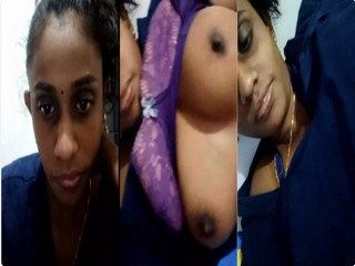 Sexy Malaysian Tamil Girl Boobs Show